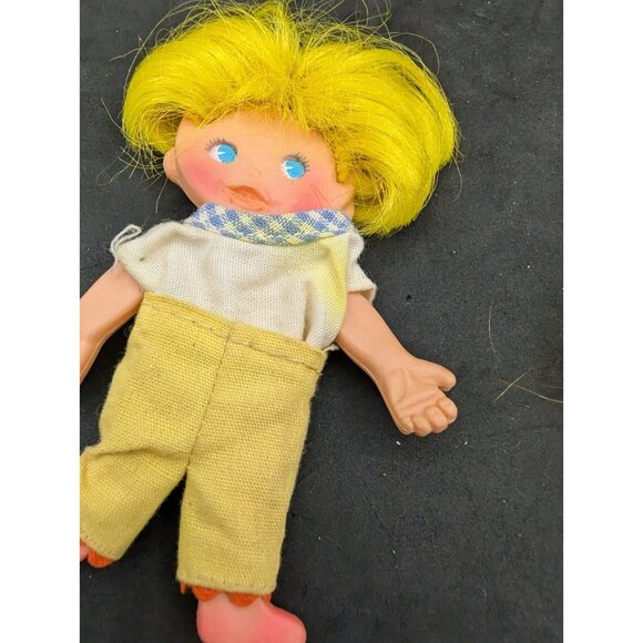 Vintage 1969 Ideal Baby Flatsy Doll toddler boy in outfit needs tlc - Picture 2 of 6